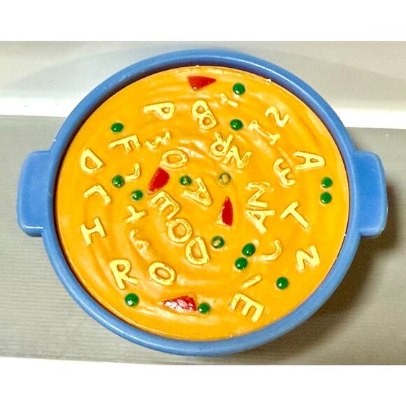 2002 Moose Mountain Play Kitchen Food Alphabet Soup Bowl Doll Size Rare Vintage - Picture 1 of 4